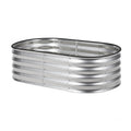 Livsip Oval Raised Garden Bed Galvanised Steel Planter 160x80x42cm Silver - product image 6