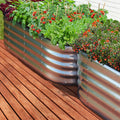 Livsip Oval Raised Garden Bed Galvanised Steel Planter 160x80x42cm Silver - product image 8
