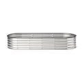 Livsip Oval Raised Garden Bed Galvanised Steel Planter 240x80x42cm Silver - product image 3