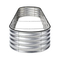 Livsip Oval Raised Garden Bed Galvanised Steel Planter 320x80x42cm Silver - product image 5