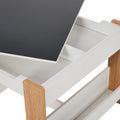 Oikiture Kid Table Set - White & Wood - Storage - Kids