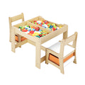 Oikiture Kid Table Set - Wood - Storage
