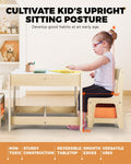 Oikiture Kid Table Set - Wood - Storage