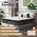 Bedra Bedding 9 Zone Natural Latex Pocket Spring Medium Firm Mattress 34cm
