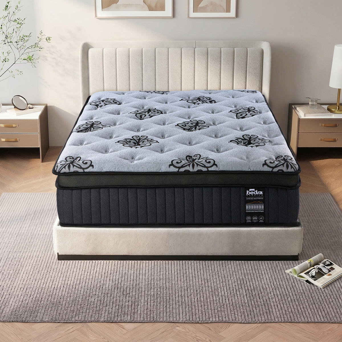 Bedra Bamboo Euro Top Pocket Spring Mattress 32cm Medium Firm