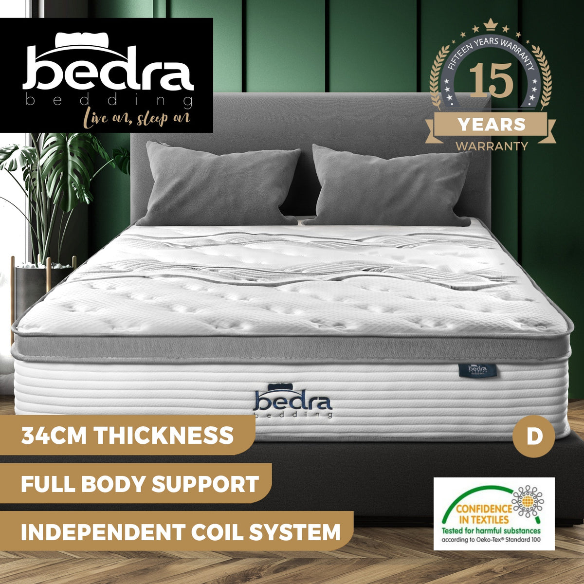Bedra Euro Top Spring Mattress 34cm