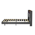 Oikiture Queen Double Size Bed Frame Floating Beds With LED Headboard USB Charge - Queen