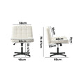 Oikiture Boucle Office Chair - Armless - Sq