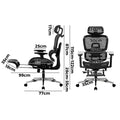 Oikiture Ergonomic Office Chair with Footrest