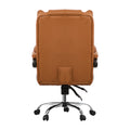 Oikiture Massage Office Chair Recliner Racing Chairs PU Footrest - Brown