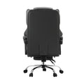 Oikiture Massage Office Chair Recliner Racing Chairs PU Footrest - Grey