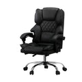 Oikiture Massage Office Chair Computer Racer PU Leather Seat Recliner - Black