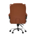Oikiture Massage Office Chair Computer Racer PU Leather Seat Recliner - Chocolate