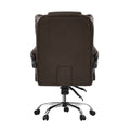 Oikiture Massage Office Chair Computer Racer PU Leather Seat Recliner - Dark Brown