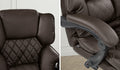 Oikiture Massage Office Chair Computer Racer PU Leather Seat Recliner - Dark Brown