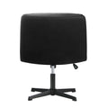 Oikiture Mid Back Armless Office Desk Chair Leather No Wheels Black - product image 7