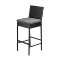 Livsip Set of 4 Outdoor PE Wicker Bar Stools Steel Frame Black - product image 5