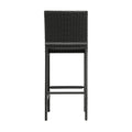 Livsip Set of 4 Outdoor PE Wicker Bar Stools Steel Frame Black - product image 7