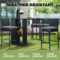 Livsip Set of 4 Outdoor PE Wicker Bar Stools Steel Frame Black - product image 9