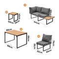 Livsip FAROE 7 Seater Outdoor Dining Sofa Set Patio Lounge Grey - product image 4
