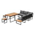 Livsip FAROE 7 Seater Outdoor Dining Sofa Set Patio Lounge Grey - product image 6