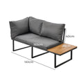 Livsip FAROE 6 Seater Outdoor Dining Sofa Set Large Table and Stools Grey - product image 8
