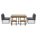 Livsip FAROE 6 Seater Outdoor Dining Sofa Set 4 Ottomans Grey - product image 3