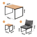 Livsip FAROE 6 Seater Outdoor Dining Sofa Set 4 Ottomans Grey - product image 4