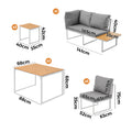 Livsip FAROE 7 Seater Outdoor Dining Sofa Set Patio Lounge White - product image 4