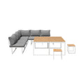 Livsip FAROE 7 Seater Outdoor Dining Sofa Set Patio Lounge White - product image 5