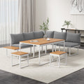 Livsip FAROE 7 Seater Outdoor Dining Sofa Set Patio Lounge White - product image 8