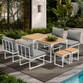 Livsip FAROE 8 Seater Outdoor Dining Sofa Set Patio Lounge White - product image 1
