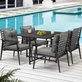 Livsip 5PCS Outdoor Dining Set Rattan Patio Table and Chairs - product image 8