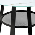 Livsip 90cm Outdoor Dining Table with Storage Shelf Patio Black - product image 5