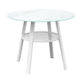 Livsip 90cm Outdoor Dining Table with Storage Shelf Patio White - product image 2