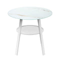 Livsip 90cm Outdoor Dining Table with Storage Shelf Patio White - product image 3