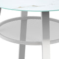 Livsip 90cm Outdoor Dining Table with Storage Shelf Patio White - product image 5