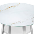 Livsip 90cm Outdoor Dining Table with Storage Shelf Patio White - product image 7