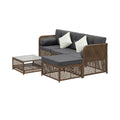 Livsip CORAL 4 Seater Outdoor Wicker Sofa Lounge Set Patio Brown - product image 5