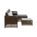 Livsip CORAL 4 Seater Outdoor Wicker Sofa Lounge Set Patio Brown - product image 6