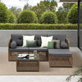 Livsip CORAL 4 Seater Outdoor Wicker Sofa Lounge Set Patio Brown - product image 8