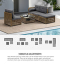 Livsip CORAL 4 Seater Outdoor Wicker Sofa Lounge Set Patio Brown - product image 9