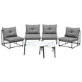 Livsip 6PCS Outdoor Sofa Lounge Set Table and Chairs Patio Grey - product image 3