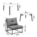 Livsip 6PCS Outdoor Sofa Lounge Set Table and Chairs Patio Grey - product image 4