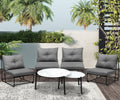 Livsip 6PCS Outdoor Sofa Lounge Set Table and Chairs Patio Grey - product image 8