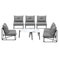 Livsip 8PCS Outdoor Sofa Lounge Set Patio Table and Chairs Grey - product image 3