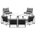Livsip 8PCS Outdoor Sofa Lounge Set Patio Table and Chairs Grey - product image 6