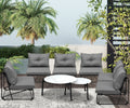 Livsip 8PCS Outdoor Sofa Lounge Set Patio Table and Chairs Grey - product image 8