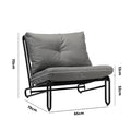 Livsip 2x Outdoor Lounge Chairs with Cushions Patio Garden Grey - product image 4