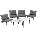Livsip 6PCS Outdoor Sofa Lounge Set Patio Table and Chairs Grey - product image 2